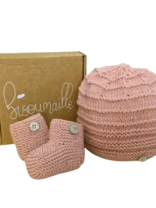 Cadeau naissance Chaussons Bonnet
