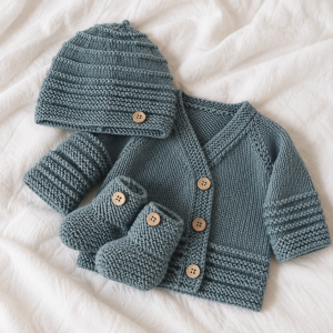 Coffret ensemble brassière bonnet chausson bébé