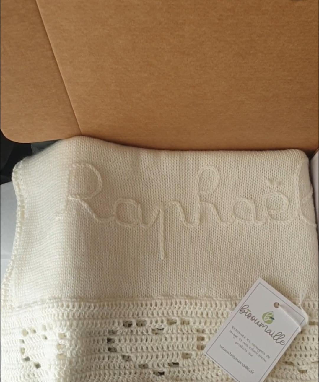 Couverture bébé personnalisée avec le nom