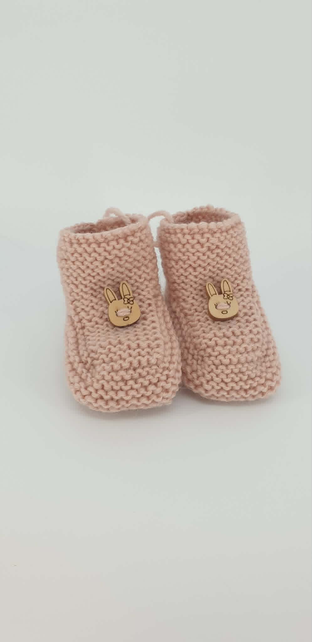 Chaussons bébé roses