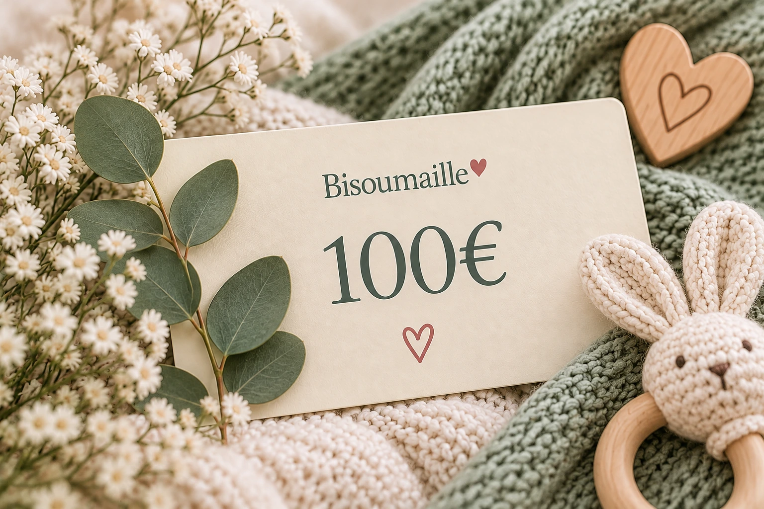 Carte bon cadeau 100€ vêtements coffret bébé