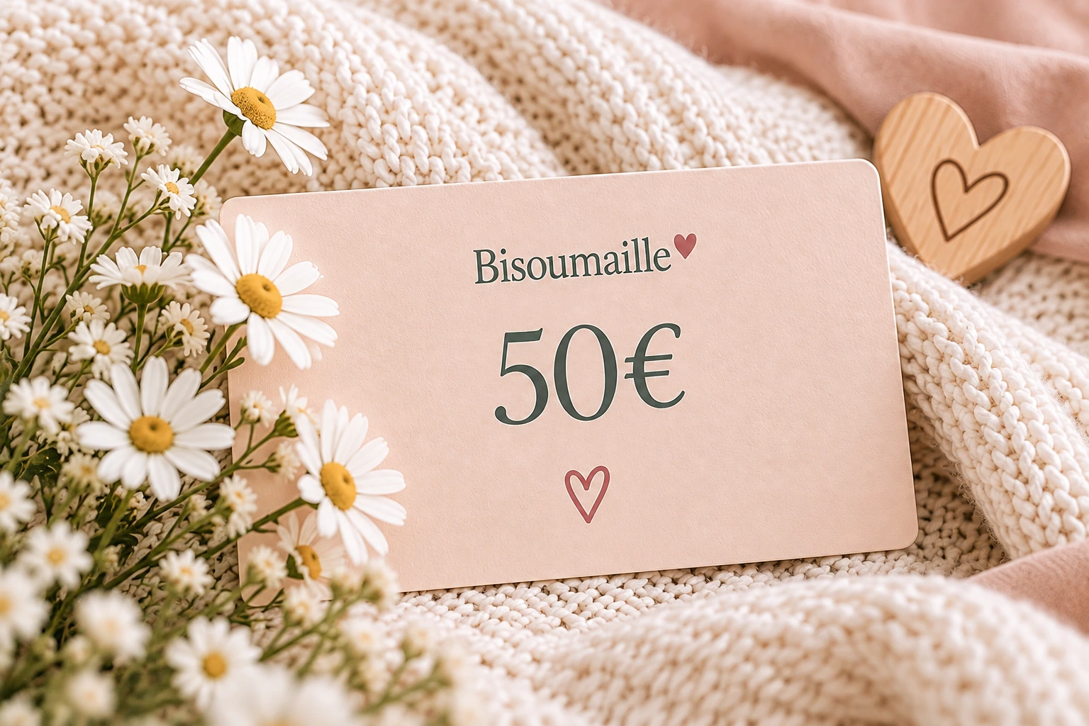 Carte bon cadeau 50€ vêtements coffret bébé